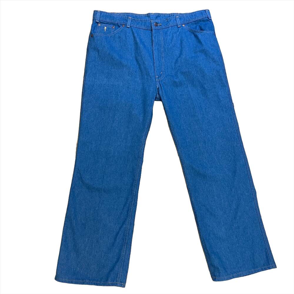 Incredible Plus Size Vintage 70s Orange Tab Levi's For Men "With a Skosh More Ro
